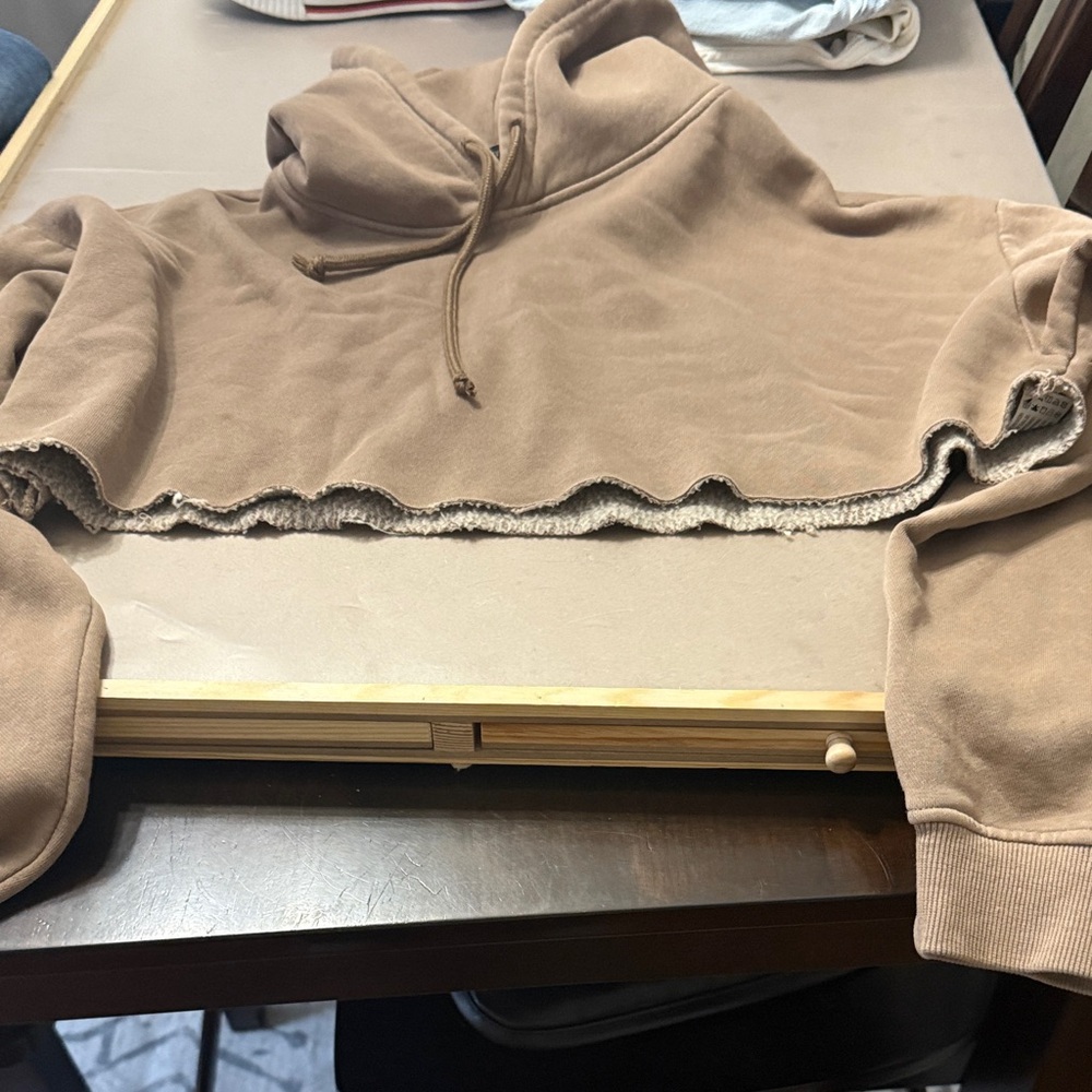 Forever 21 Brown Cropped Hoodie